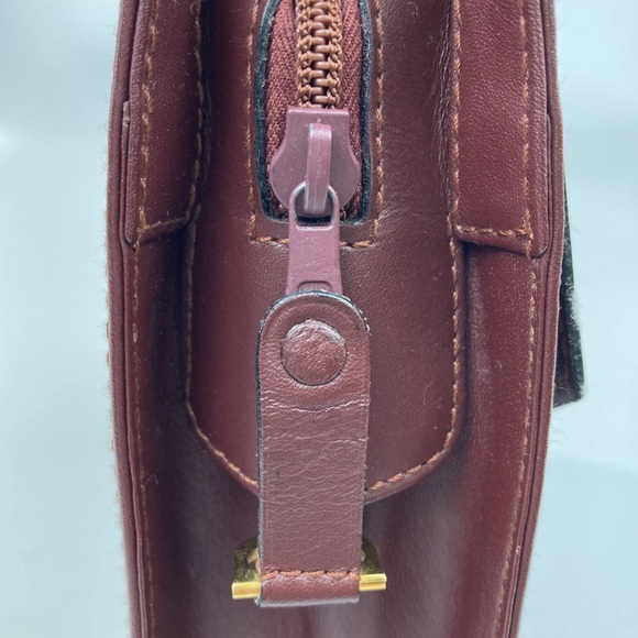 CARTIER Bag clutch les must de Cartier Dark Red Leather Authentic 10.2x7.9x2.4in - Picture 8 of 15